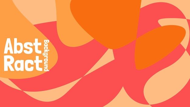 Fondo de banner colorido naranja con elemento geométrico abstracto y vector de forma líquida