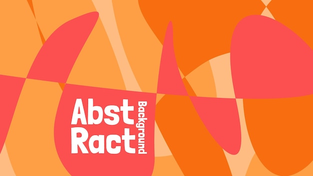 Fondo de banner colorido naranja con elemento geométrico abstracto y vector de forma líquida
