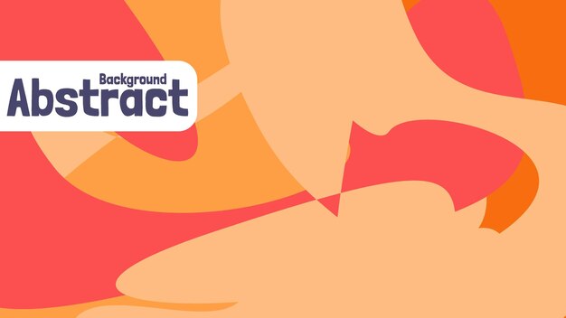 Fondo de banner colorido naranja con elemento geométrico abstracto y vector de forma líquida
