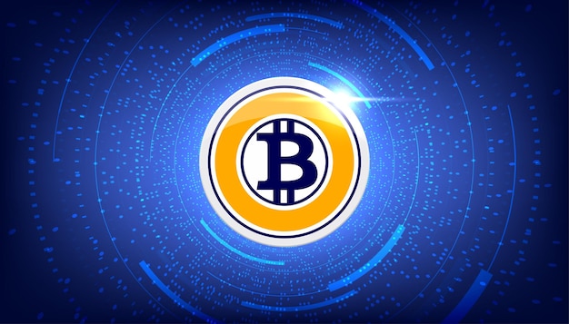 Fondo de banner de concepto de criptomoneda bitcoin gold btg