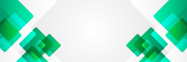 Fondo de banner cuadrado abstracto verde y blanco moderno. Plantilla de fondo de patrón de banner de diseño gráfico abstracto de vector.