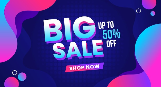 Fondo de banner degradado de gran venta