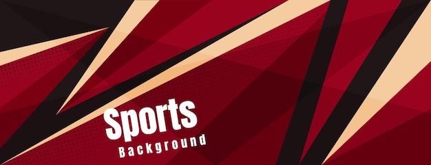 Fondo de banner deportivo en composición de formas nítidas de color azul oscuro y rosa.