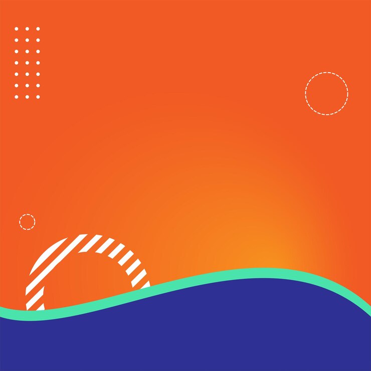 Fondo banner diapositiva naranja azul