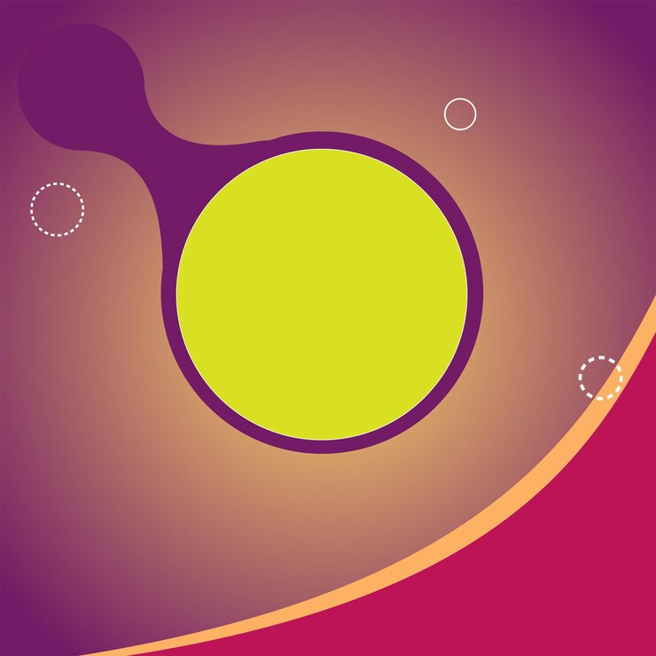 Fondo banner diapositiva plantilla de círculo amarillo rosa púrpura