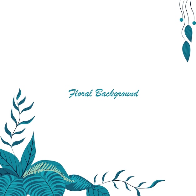 Fondo de banner floral con texto Ilustración vectorial