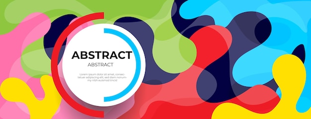 fondo de banner fluido abstracto colorido con espacio para ilustración vectorial de texto