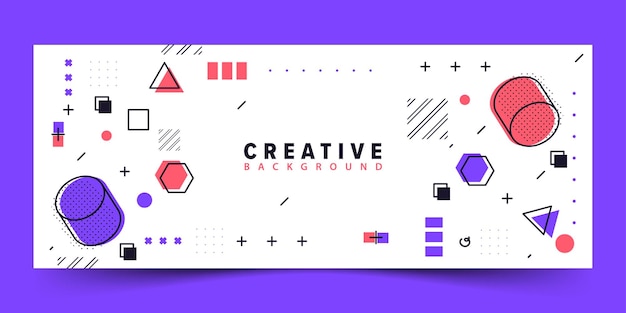Fondo de banner, formas geométricas abstractas de colores vectoriales, elementos elegantes
