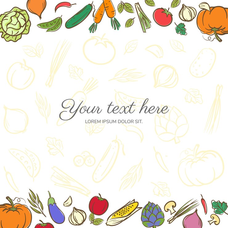 Fondo de banner de frutas y verduras