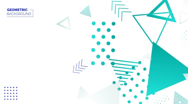 Fondo de banner geométrico colorido Diseño de plantilla de cubierta mínima para web Fondo abstracto moderno con formas geométricas y líneas Vector Eps10