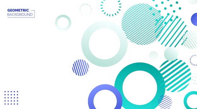 Fondo de banner geométrico colorido Diseño de plantilla de cubierta mínima para web Fondo abstracto moderno con formas geométricas y líneas Vector Eps10