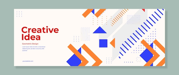 Fondo de banner geométrico de línea web
