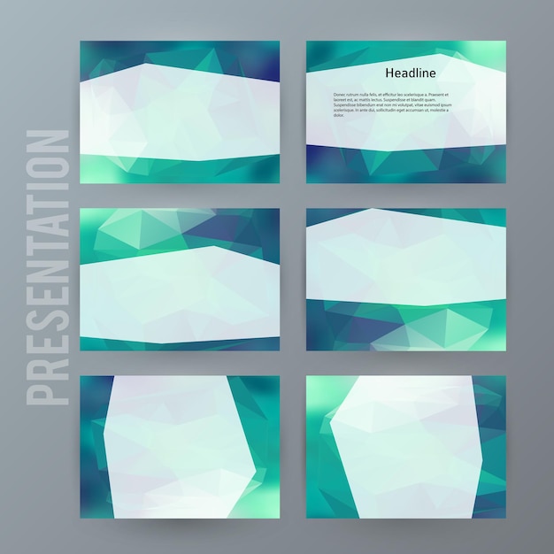 Fondo de banner horizontal Elemento de diseño powerpoint precentation09
