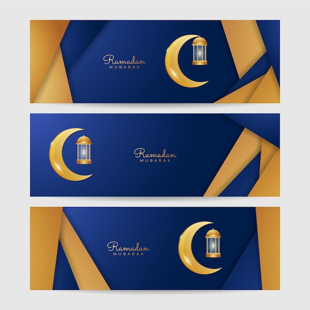 Fondo de banner horizontal de ramadan kareem Ilustración de vector de fondo de tarjeta de felicitación islámica de ramadan kareem
