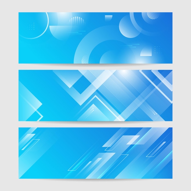 Fondo de banner largo de vector abstracto azul Gradiente abstracto moderno fondo de banner azul marino oscuro Diseño para plantilla de póster en la web telón de fondo folleto página de aterrizaje y seminario web