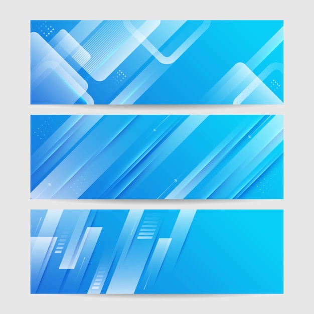 Fondo de banner largo de vector abstracto azul Gradiente abstracto moderno fondo de banner azul marino oscuro Diseño para plantilla de póster en la web telón de fondo folleto página de aterrizaje y seminario web