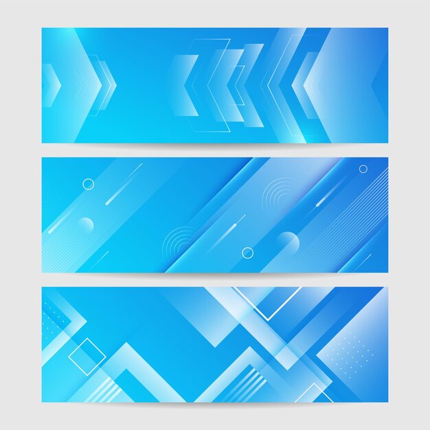 Fondo de banner largo de vector abstracto azul Gradiente abstracto moderno fondo de banner azul marino oscuro Diseño para plantilla de póster en la web telón de fondo folleto página de aterrizaje y seminario web