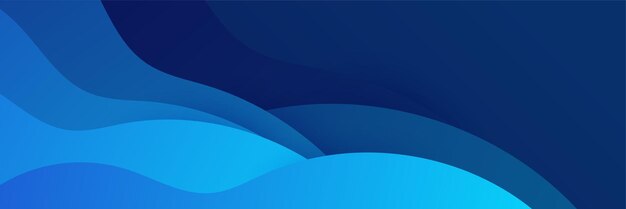 Fondo de banner largo de vector abstracto azul Gradiente abstracto moderno fondo de banner azul marino oscuro Diseño para plantilla de póster en la web telón de fondo folleto página de aterrizaje y seminario web