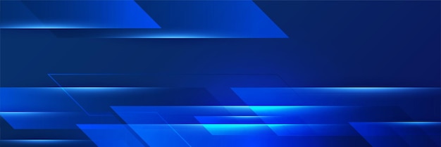 Fondo de banner largo de vector abstracto azul Gradiente abstracto moderno fondo de banner azul marino oscuro Diseño para plantilla de póster en la web telón de fondo folleto página de aterrizaje y seminario web