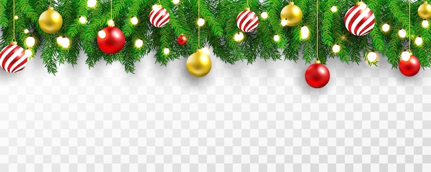 Vector fondo de banner ligero de fiesta de navidad y feliz año nuevo.