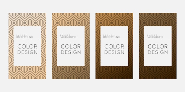 Fondo banner línea geométrica color diseño vector banner vertical conjunto