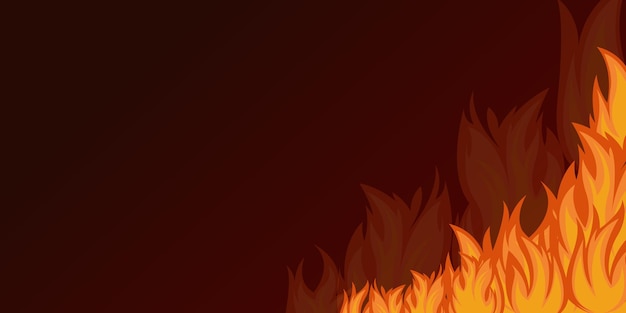 Fondo De Banner De Llama De Fuego