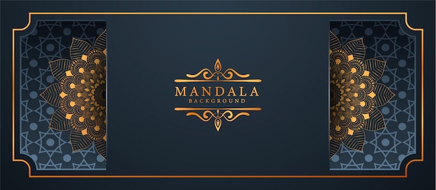 Fondo de banner de mandala de lujo creativo