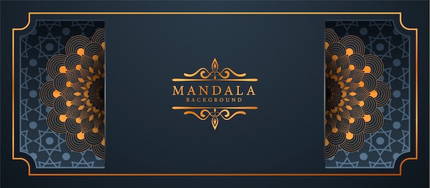 Fondo de banner de mandala de lujo creativo