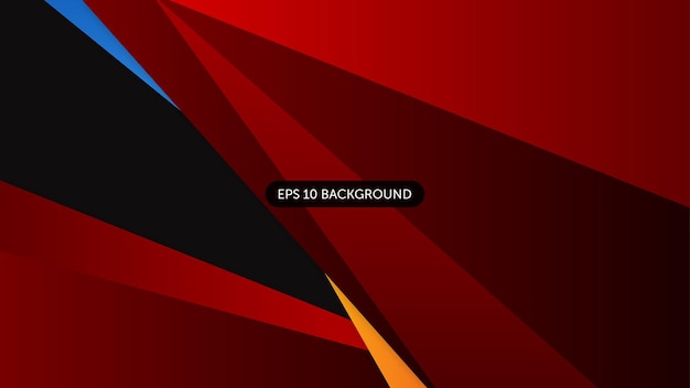 Fondo de banner moderno abstracto con formas rojas y negras EPS 10 Vector gratuito