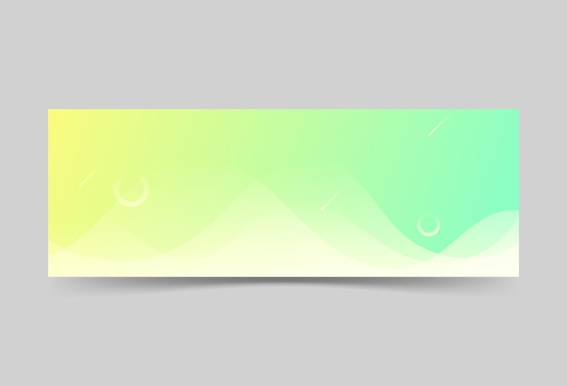 fondo de banner moderno onda colorida gradación verde y amarilla resumen eps 10