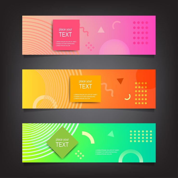 Vector fondo de banner moderno