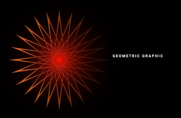 Fondo de banner oscuro de elemento redondeado moderno rojo abstracto