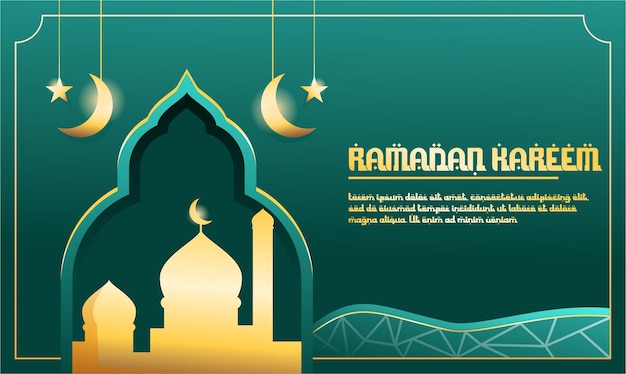 Fondo de banner ramadán kareem