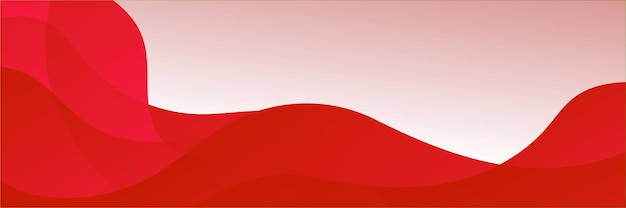Fondo de banner rojo abstracto con capas superpuestas 3d y formas de onda