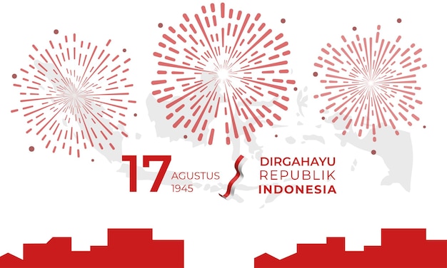 fondo de banner rojo y blanco para el 17 de agosto día de la independencia de indonesia