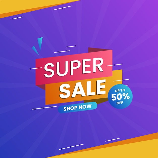 Fondo de banner de super venta