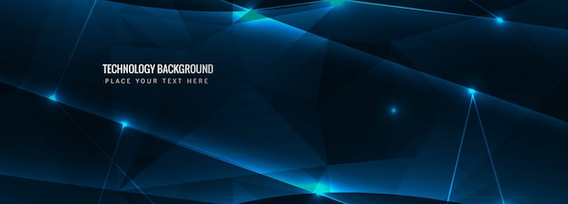 Fondo de banner de tecnología abstracta
