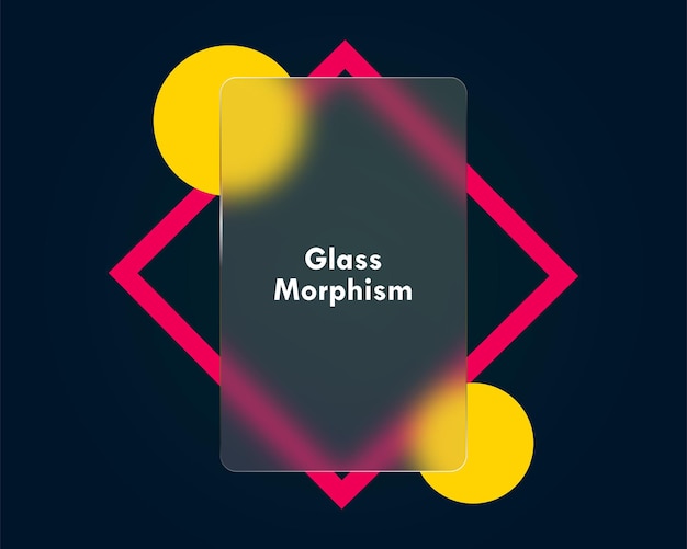 Fondo de banner de vector degradado de Glassmorphing