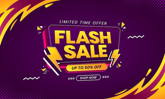 Fondo de banner de venta flash