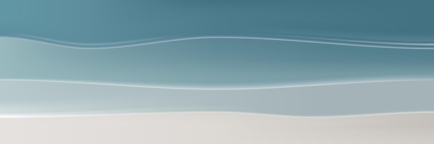 Fondo de banner de verano azul mar y playa con ondulación abstracta