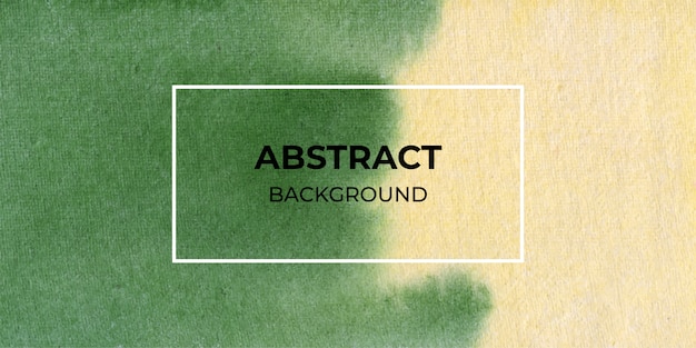 Fondo de banner web acuarela verde y amarillo