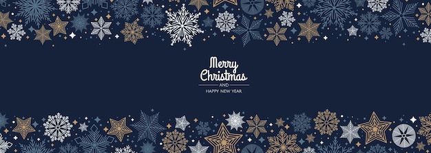 Fondo de banner web de feliz Navidad para invitación o saludo de temporada