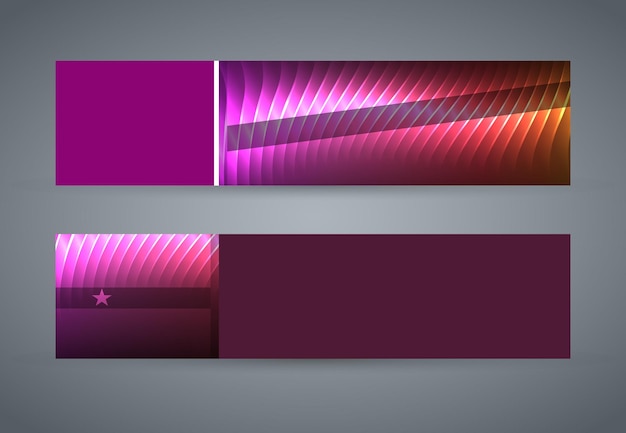 Fondo de banner web horizontal efecto de neón azul púrpura12