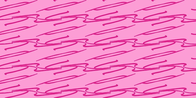 Fondo Barbie Forma rosa Patrón sin costuras Moda Estilo Barbiecore Trazos y garabatos Plantilla para textiles y papel tapiz Ilustración vectorial