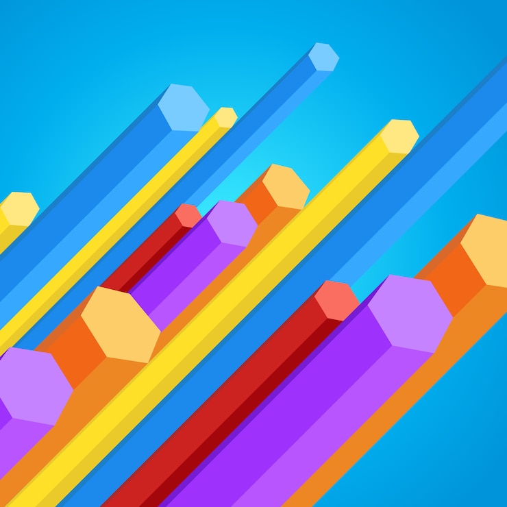 Vector fondo con barras multicolor
