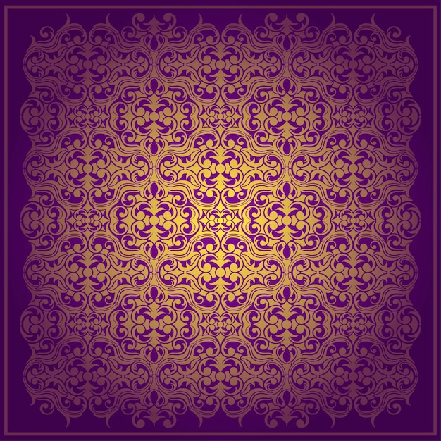 Fondo barroco de vector púrpura abstracto