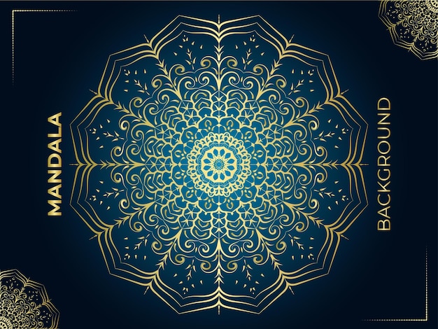 Fondo básico con un patrón de mandala dorado