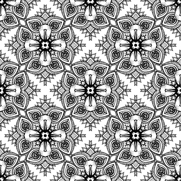 Fondo de batik blanco y negro
