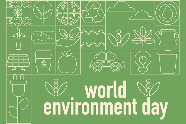 Fondo de Bauhaus el día mundial del medio ambiente