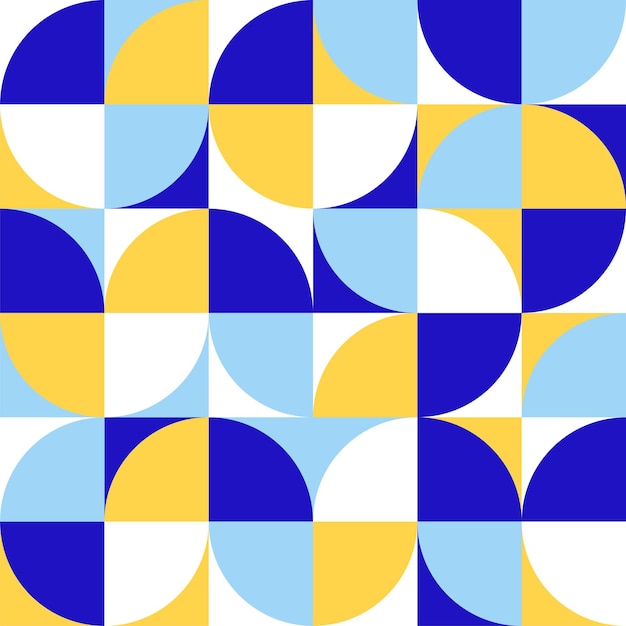 Fondo de Bauhaus escandinavo colorido abstracto Patrón de vector geométrico